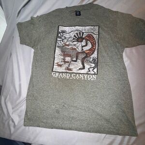 Mountain Grand Canyon T Shirt Mens Large Gray Good Kokopelli Graphic Tee